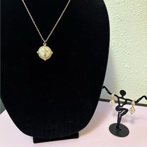Cross Necklace and Earrings Set